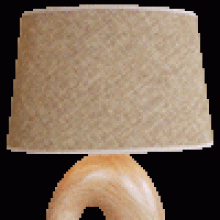 Lampe de table en céramique brun avec abat-jour- H 35 cm